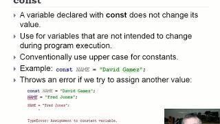 CST 3130 – Week 15 | Lecture 16: Transpiled JavaScript - David Gamez