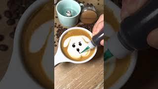 The Friendliest Dog Latte Art Tutorial   #latteartcity #dog #tutorial