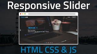 create responsive slideshow using HTML CSS & Javascript