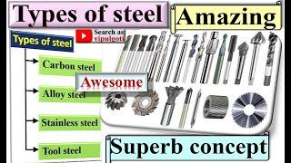 Types of steel, Steel types, Carbon steel, Alloy steel, Tool steel #SS #Steel