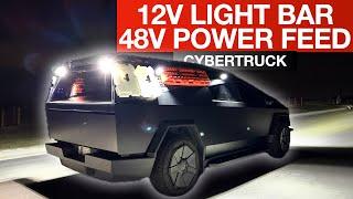 Tesla Cybertruck - Power Feed Light Bar Install - Step Down 48v to 12v and Wiring DIY