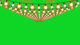 Street Decoration Lights Tunnel Moving Animation Green Screen Video Background | Christmas Lighting