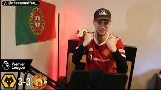 MAN UTD FAN REACTS TO WOLVES 3-4 MANCHESTER UNITED PREMIER LEAGUE GOAL REACTION HIGHLIGHTS