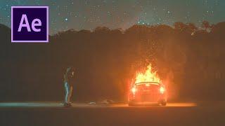 Set A Car On Fire!! - VFX - After Effects Tutorial