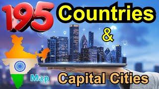 195 Country Name and Capital Name list with Currency | All Country Map | Countries and Capital | GK