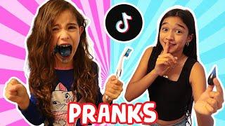 RECREATING FUNNY TIK TOK PRANKS ON MY SISTER! | Jasmine and Bella