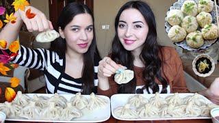 20 ГРУЗИНСКИХ ХИНГАЛЕЙ / КТО БЫСТРЕЕ ? MUKBANG не asmr Ayka Emilly Ask Fatima