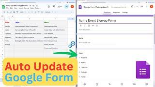 Google Sheets | Automatically Update Google Form #googleform#googlesheets