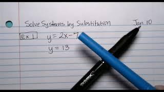 Solve Systems by Substitution | Lesson 2, Semester 2