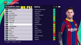 eFootball PES 2021 - BARCELONA Player Ratings