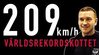 VÄRLDSREKORD 209km/h | Jesper Larsson | Speedshooting innebandy