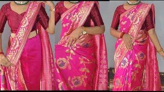 Cotton silk saree draping tutorial/easy tips for beginners/step by step for wedding speacial#sarees