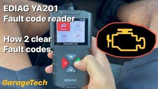 EDIAG YA201 fault code reader review. How to clear and delete fault codes Kingbolen All manufactures