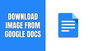 How to download an image from Google Docs