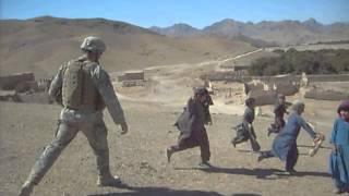 Having fun and joking around with the Afghan children.