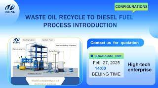 Waste oil recycle to diesel fuel process introduction