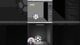 Как зависят тени от размеров светильников? #3dsmax #3dtutorial #обучение #3dmax #3d #визуализация