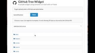 Github Tree Widget demo