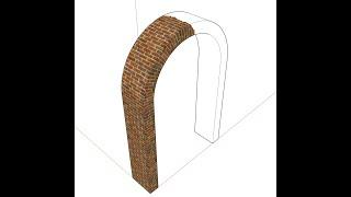 How to give textures to an arched form using Sketchup #Shorts