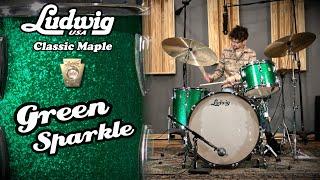 Ludwig Classic Maple Used Drum Kit - Green Sparkle