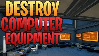 Where to destroy computer equipment at satellite stations of Corny Complex in Fortnite