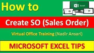 Excel Tips (How to Create SO (Sales Order) in Microsoft Excel)