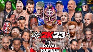 wwe 2k23-Start to End-ROYAL RUMBLE-(Rey mysterio)hardcore match-ps5 gameplay 4k