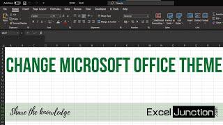 Change Microsoft Office THEME | ExcelJunction.com