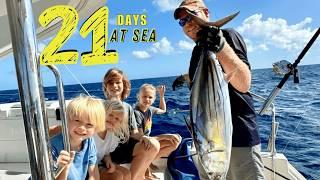 21 DAYS AT SEA - Crossing the PACIFIC searching for PARADISE - Sailing Family - Part 1 (Ep. 58)