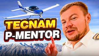 Tecnam P-Mentor. Winter ferry flight with flight review.