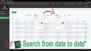 Search with date range in Laravel MySQL
