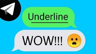 How to write Underline text on Telegram?? (Hindi) 2020