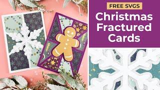 Easy Christmas Cards to Make ️ Fractured Card SVGs