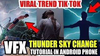 THUNDER EFFECT VFX TRENDING TIK TOK TUTORIAL ! Tik Tok Par Thunder Effect Viral Video Kaise Banaye