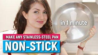 A TRICK EVERYONE SHOULD KNOW | How to make any stainless steel pan non-stick | THE MERCURY BALL TEST
