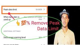 How to remove peak data limit in mi phone