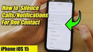 How to Mute a Contact to Silence Calls, Messages & Notifications For That Person on iPhone IOS 15