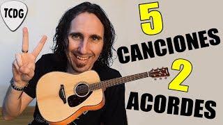 Toca 5 canciones fáciles en guitarra con solo ¡2 Acordes! | Ideal para principiantes