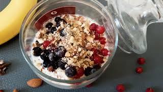 A healthy and delicious breakfast!  I didn't even go near the cooker! Bircher muesli at home !