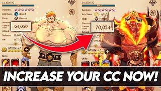 How YOU Can *INCREASE* Your CC As F2P Player! *Tips & Tricks* (Combat Class Guide) 7DS Grand Cross