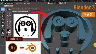  How to Import Illustrator Files (Logo) into Blender 3 | Importing SVG Files into Blender 3