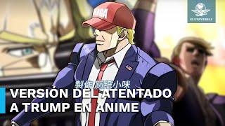 Crean anime de Donald Trump, inspirado en atentado que sufrió