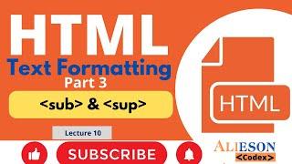 How To Use Subscript And Superscript In Html
