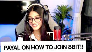 Payal reply On How to join 8bit Creatives?? || @PAYALGAMING