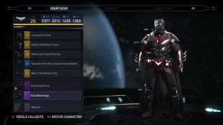 Injustice 2 Batman Beyond Arkham Knight skin Inspired Batman Gear Loadout Showcase