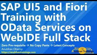 UI5 Training for Developers | Anubhav's UI5 tutorial