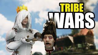 ARK pero NOS RAIDEAMOS entre 20 YOUTUBERS!!  TRIBE WARS pronene4