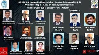 IOA-IORA Orthopaedic Rheumatology Academic Session 2023-24 - Webinar - 3
