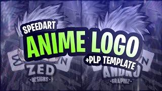 Anime logo in pixellab with free template.