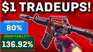 The MOST PROFITABLE CS2 Trade Ups UNDER $1! (NO RISK)